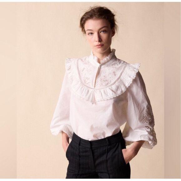St. Roche Tops - St. Roche 100% Organic Cotton Clair Top Milky White Size 6